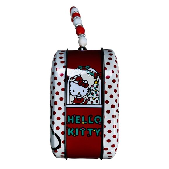 Hello Kitty Sanrio Happy Holiday Christmas Purse Tin Beaded - Picture 3 of 5